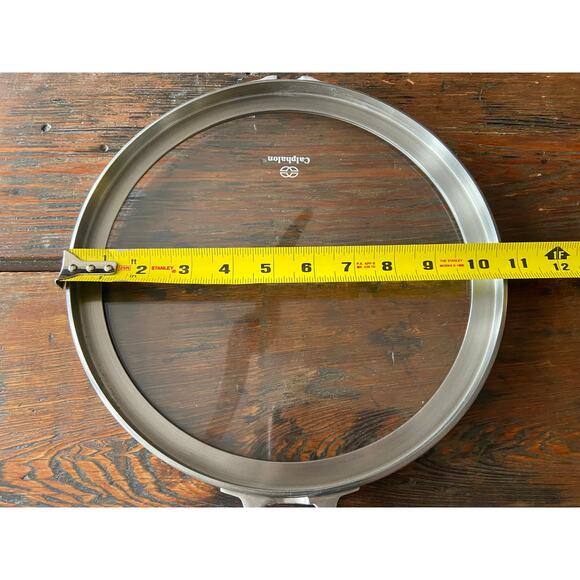 CALPHALON Premier Space-Saving Stainless Steel Glass Lid w/Long Handle - Picture 7 of 8